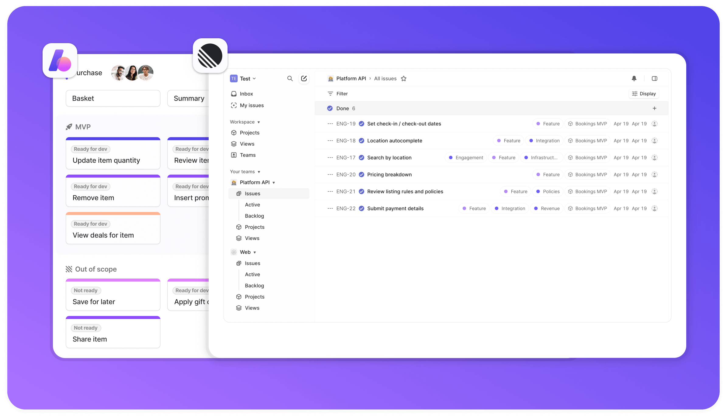 User story mapping with Avion and Linear