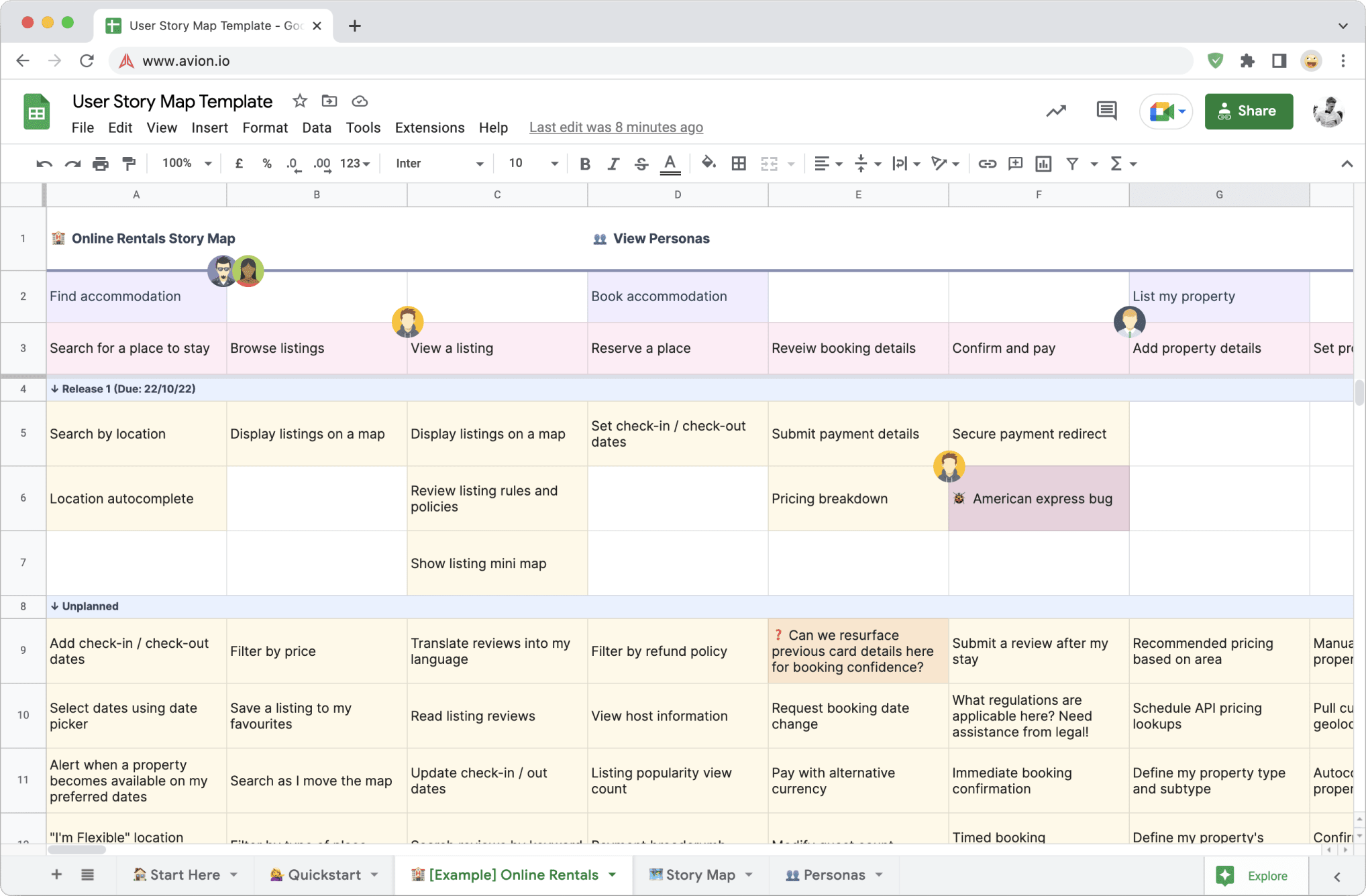 Free User Story Mapping Template (Excel Google Sheets)