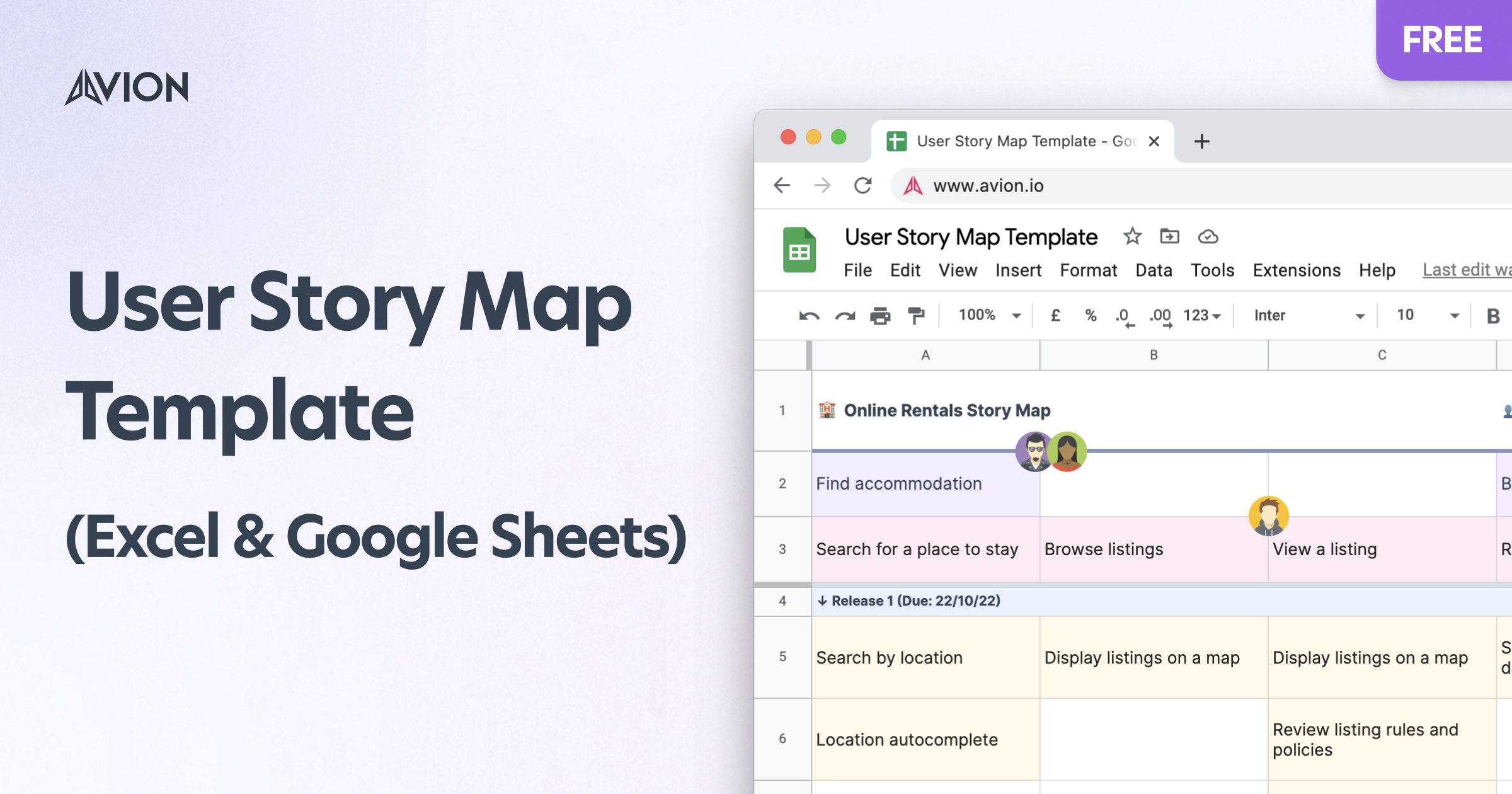 [Free] User Story Mapping Template (Excel & Google Sheets)